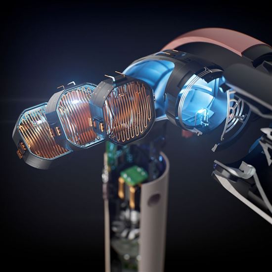 Poskytuje optimálny, rovnomerne ohriaty prúd vzduchu.